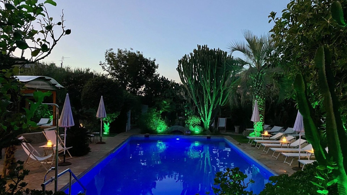 Panza Apartment | "Lemon cottage" with patio with garden, swimming pool and spa hot tub
