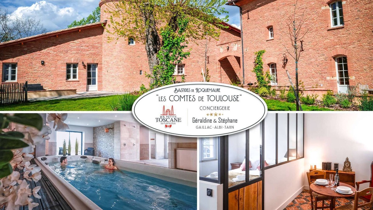 Roquemaure Apartment | Les Comtes de Toulouse - Swim spa - Hamman - Sauna - 2 people