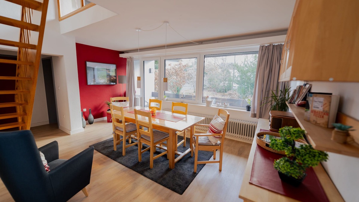 Hemfurth-Edersee Apartment | Light-flooded architect house in a quiet location FeWo "Red"