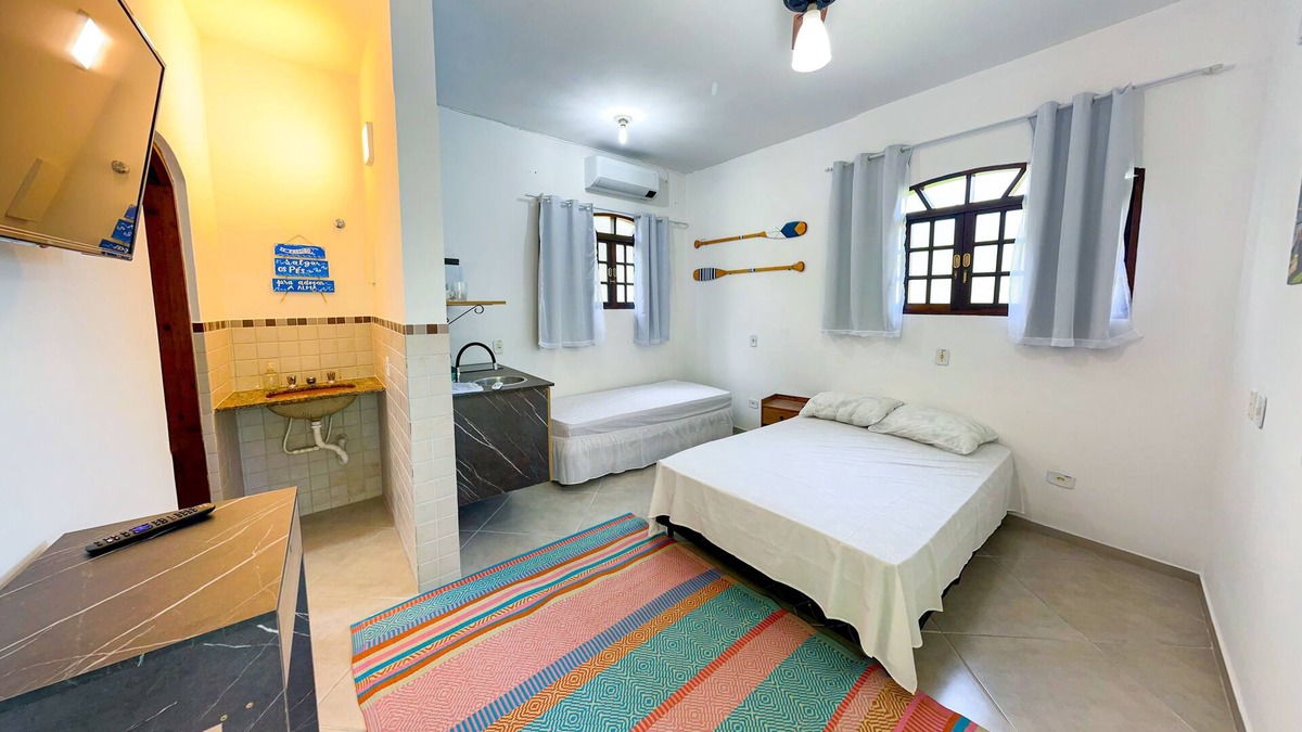 Pereque Apartment | Lindo Studio à 150m da Praia do Perequê