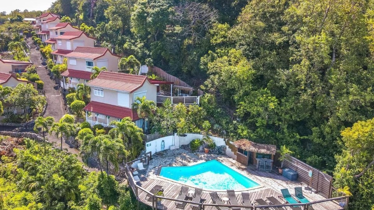 Sainte-Anne Cabin | Lodge DREAMVIEW 2 bedrooms with terrace - MAGNIFICENT SEA VIEW