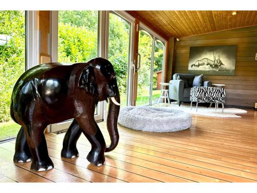 Hollern-Twielenfleth House | Lodge of Africa - einzigartige Themenzimmer, eingezäunten Garten, Sauna, Whirlpool & Kamin, Hunde willkommen, Gasgrill, voll ausgestattete Küche, großer Essbereich, Hamburg & Stade in der Nähe
