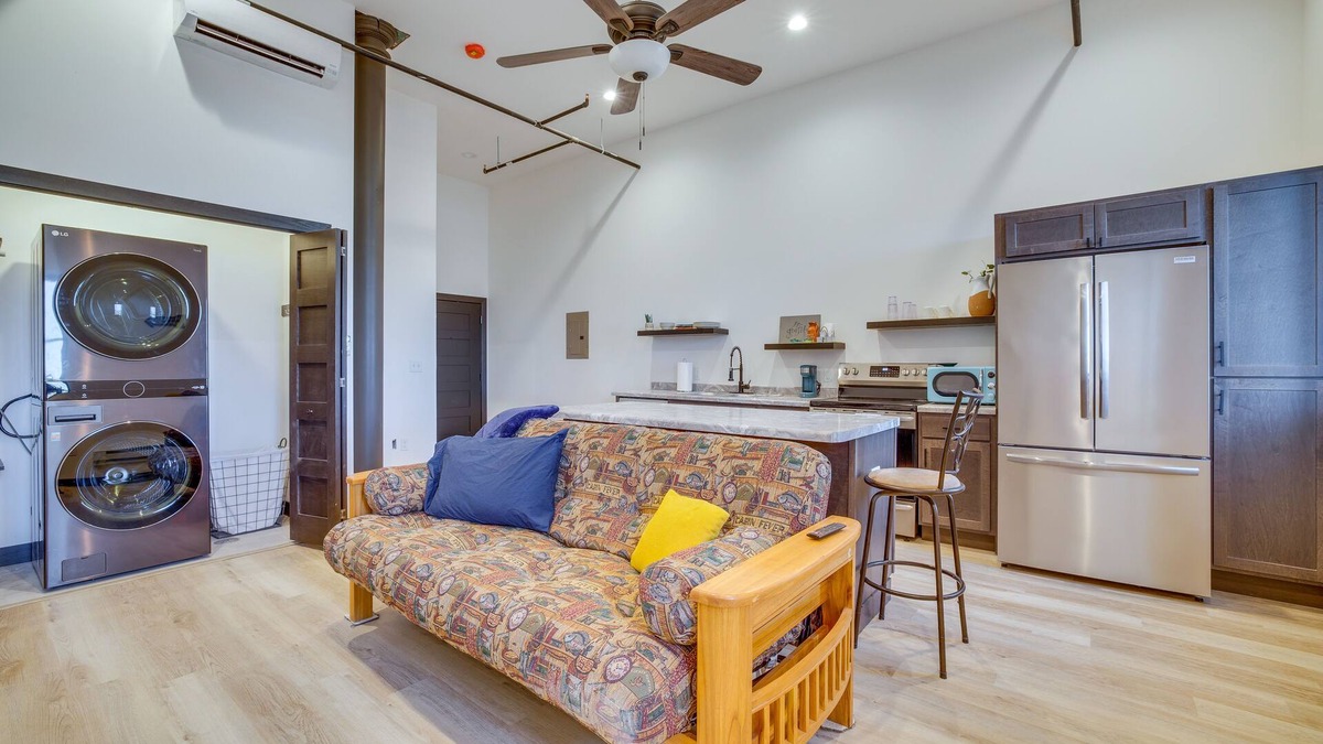 Cashton Apartment | Loft-Style Downtown Cashton Studio: Dogs Welcome!