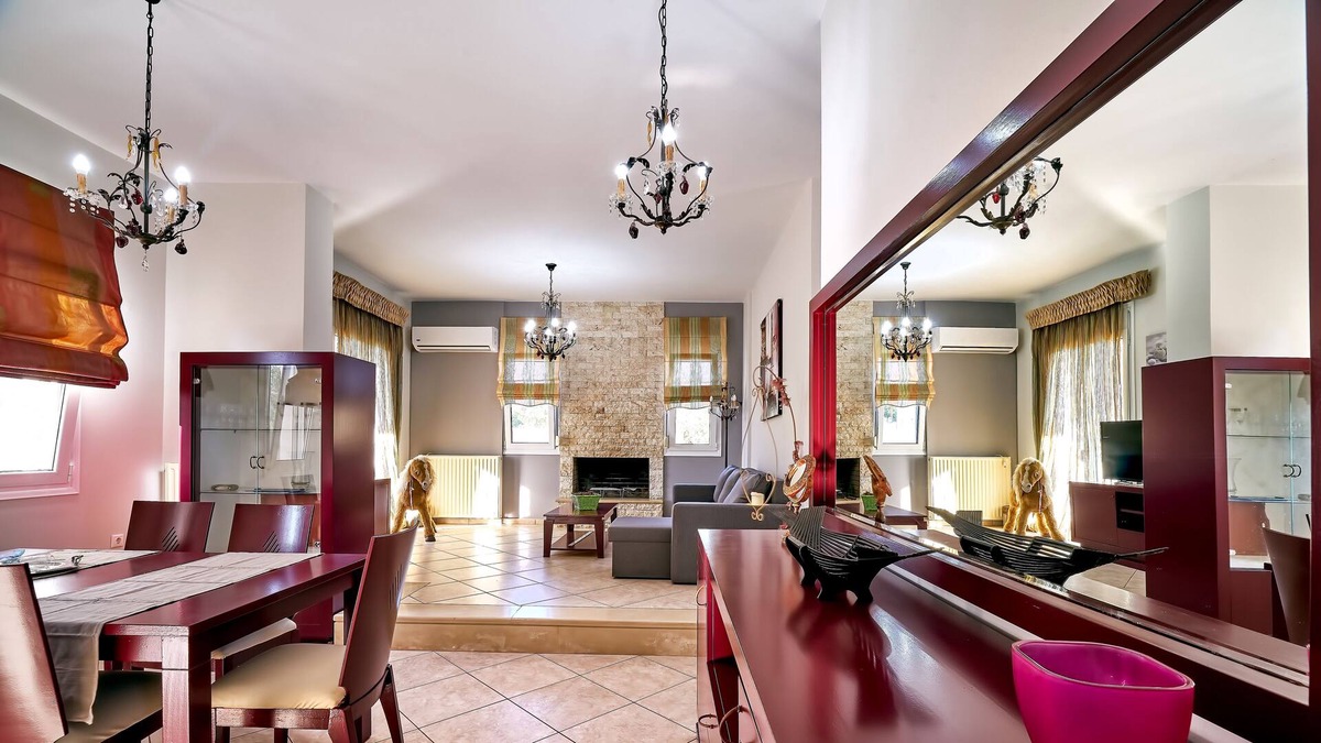 Loutra House | Loutra Residence - House with mountain view