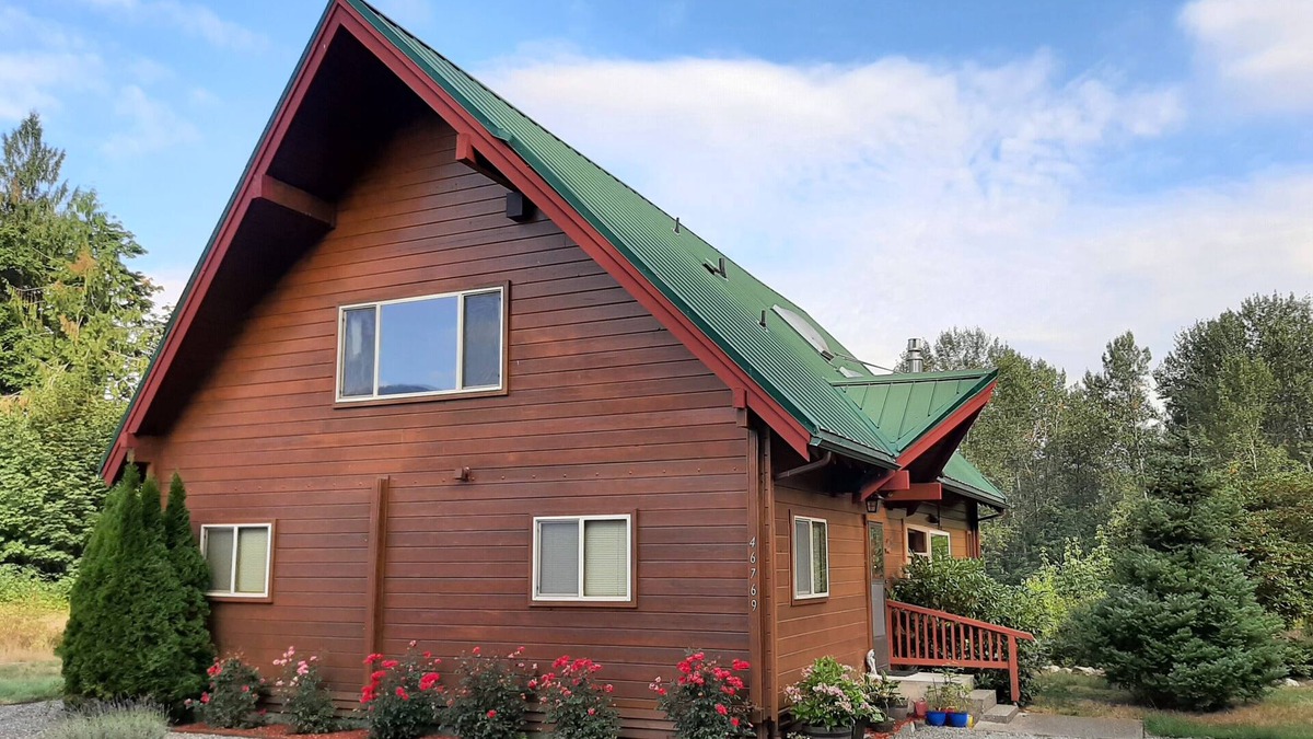 Concrete House | Lovely A-frame Cabin Style Home along the Skagit River