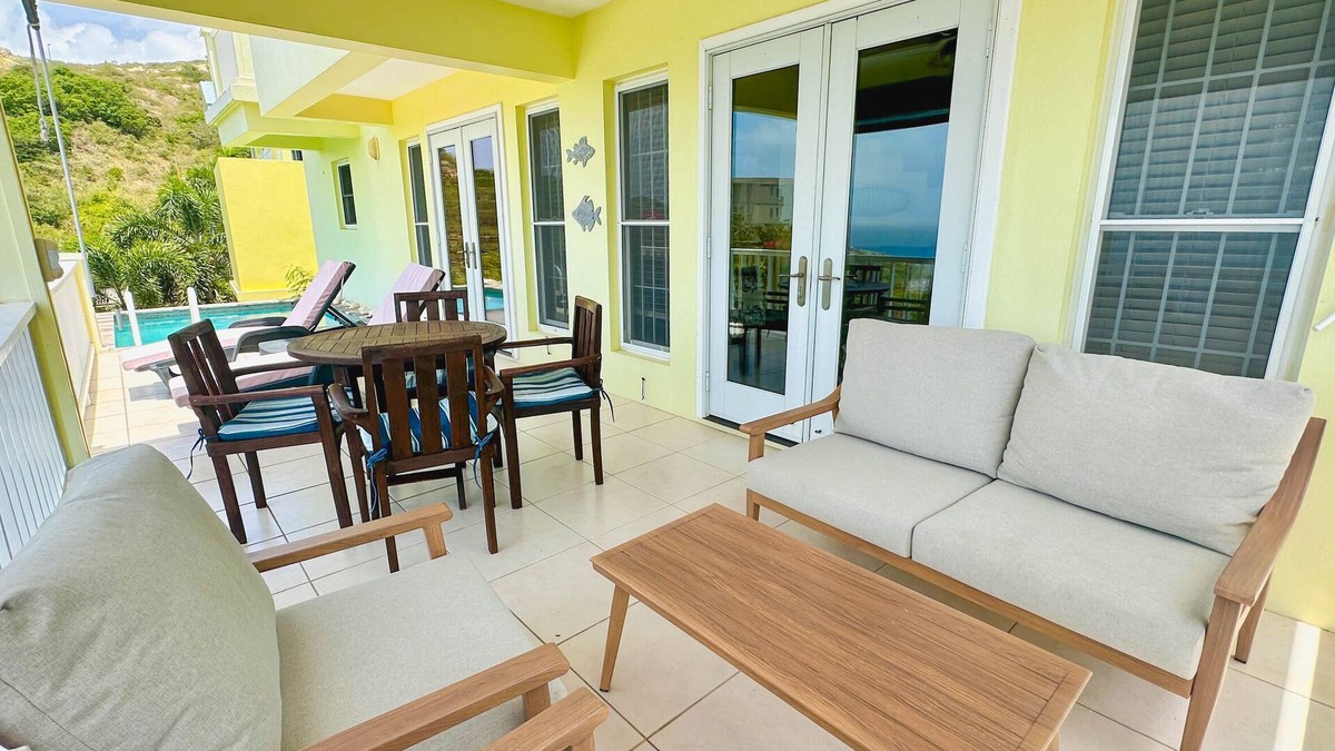 Kittian Village Villa | Lovely hillside villa overlooking the Caribbean Sea with private plunge pool.