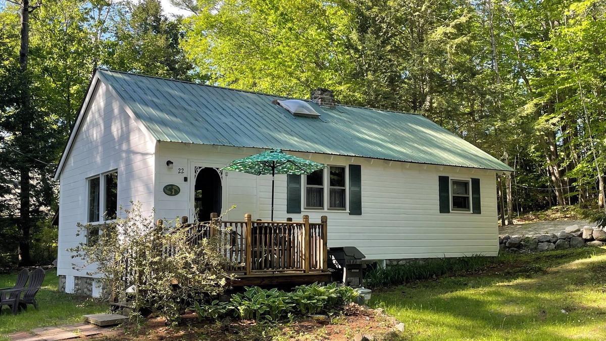 Oxford Cabin | Lovely, Lake Front 2-Bedroom Cabin with Porch and Dock on Saturday Pond