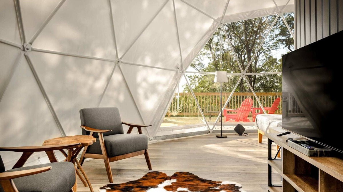 Capon Bridge Apartment | Luxe Dome w/Hot Tub, Full Bath & Mountain View!