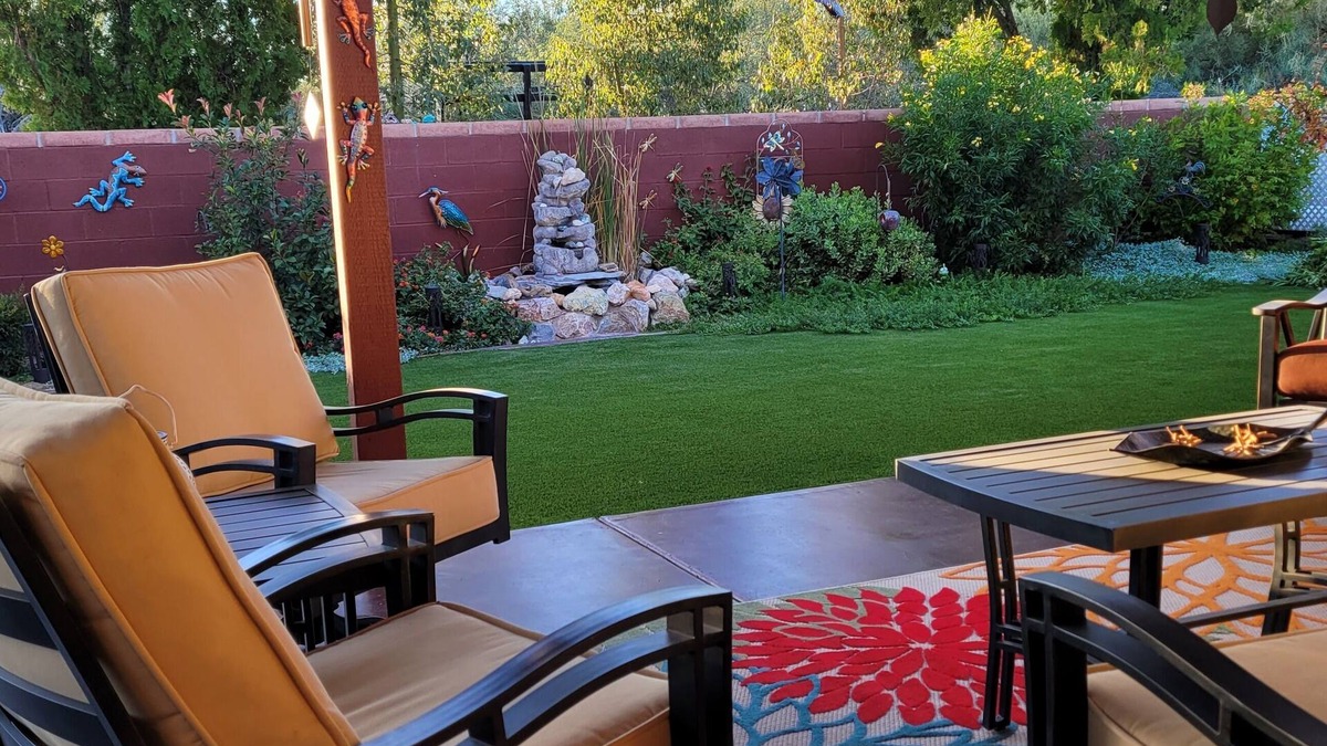 Green Valley Fairways House | Luxurious Backyard Living at charming Adobe brick home