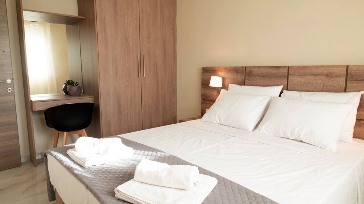 Ammoudia Apartment | Luxurious two bedroom family apartment with kitchen and balcony
