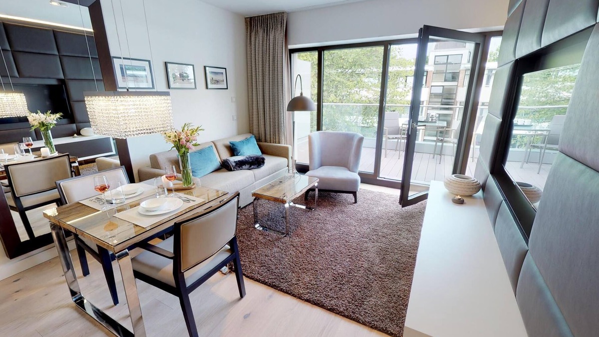 Timmendorfer Strand Apartment | Luxurious vacation apartment 3.10 with sauna and balcony - close to the beach on the Baltic Sea!
