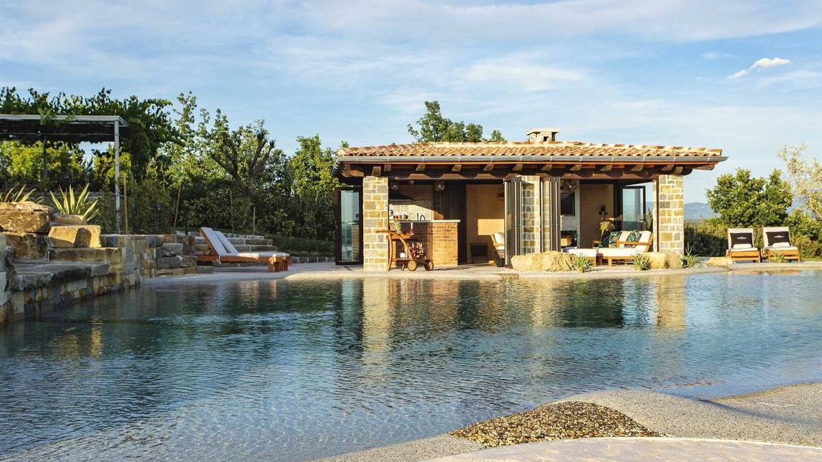 Buzet Villa | Luxurious Villa with a large Lagoon Pool with Waterfall and panoramic view for of up to 6 guests