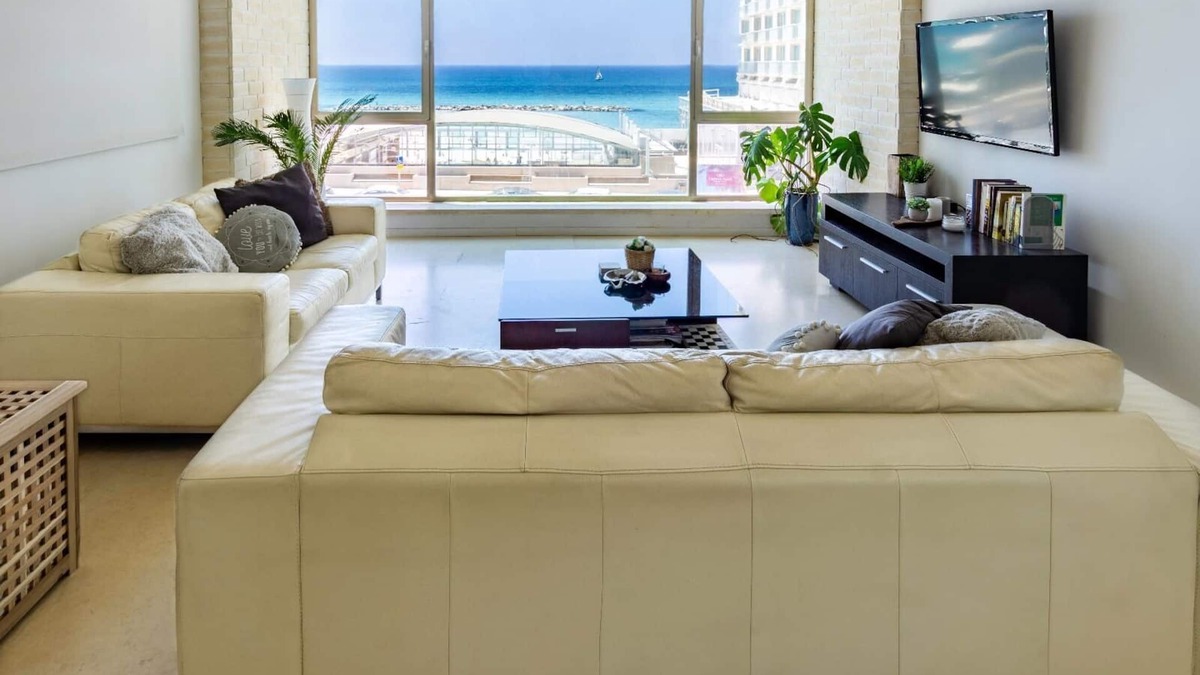Tel Aviv Promenade Apartment | LUXURY 3 ROOMS APARTMENT- FULL SEA VIEW TO GORDON BEACH