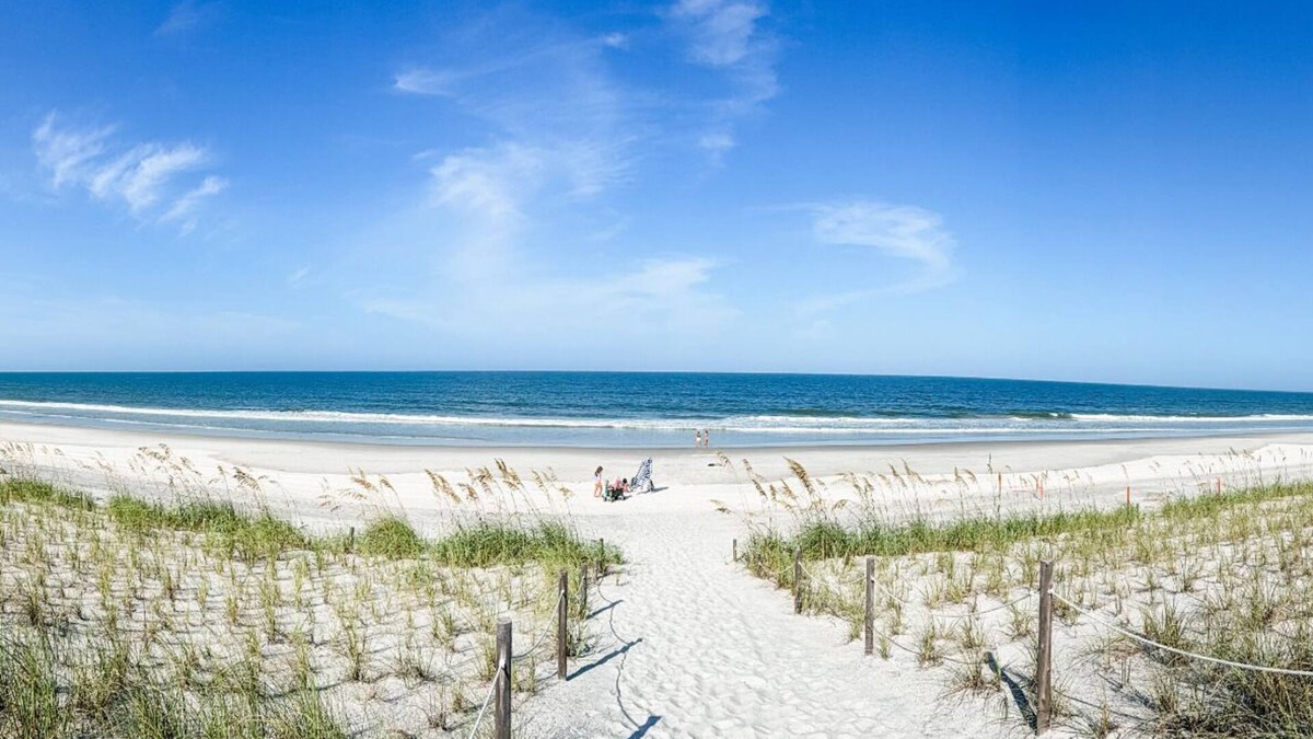 Vilano Beach House | Luxury beach escape, 2 blocks to the ocean & 1 block to the river! Enjoy a heated pool, hot tub, paddle boards, kayaks, golf cart & more—only 10 mins to downtown St. Augustine. Very clean, well stocked & perfect for couples, families & small groups.
