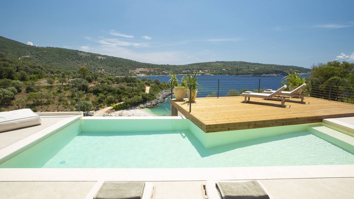 Evgiros Villa | LUXURY BEACH VILLA W PRIVATE INFINITY POOL PANORAMIC SEA VIEWS & GARDEN