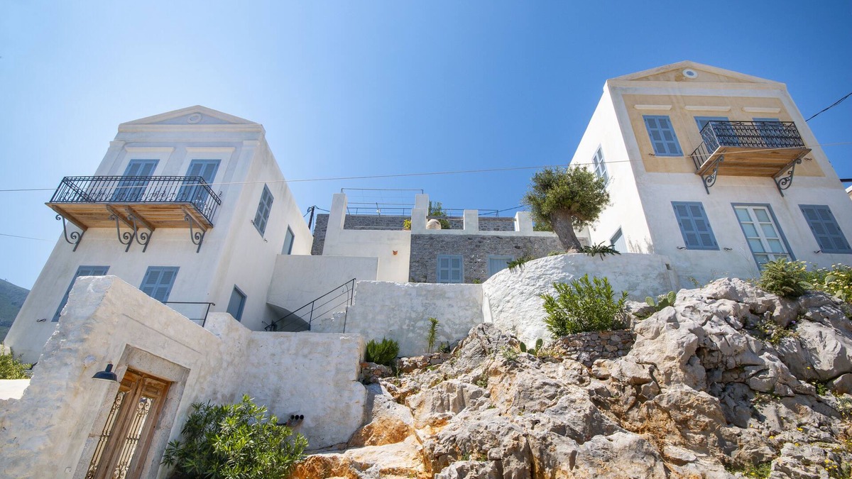 Symi Villa | Luxury family villa with panoramic views of Symi, jacuzzi and beach access