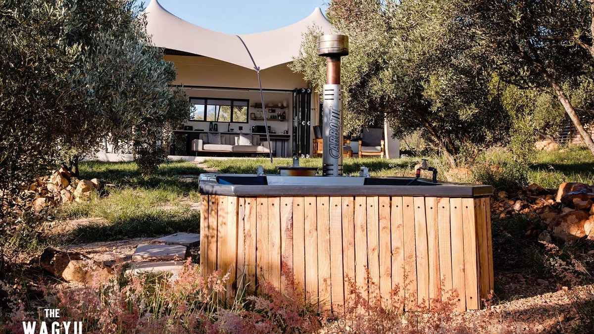 Paarl Cabin | Luxury Farm Stay Surrounded by Vineyards, Almonds, Wagyu Cattle & Mountain Views