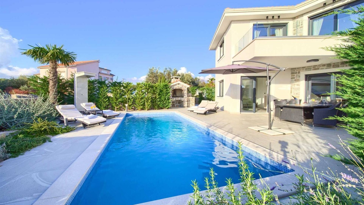 Krk House | Luxury Holiday house ADELLA with a sea view
