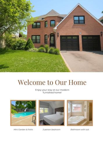 Whitby House | Luxury home 4BR, Pool, & 5 Mins to 401