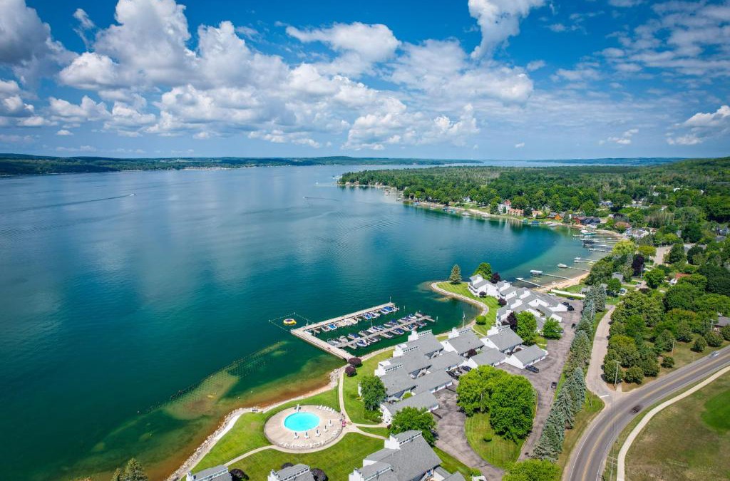 Boyne City House | Luxury Lakefront Boyne City Townhome with Views!