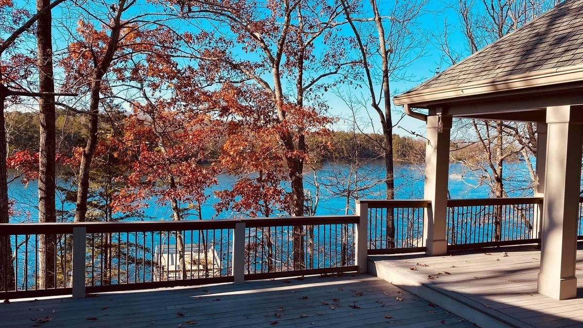 Flowery Branch House | Luxury lakefront villa with breathtaking lake views and sunset galore