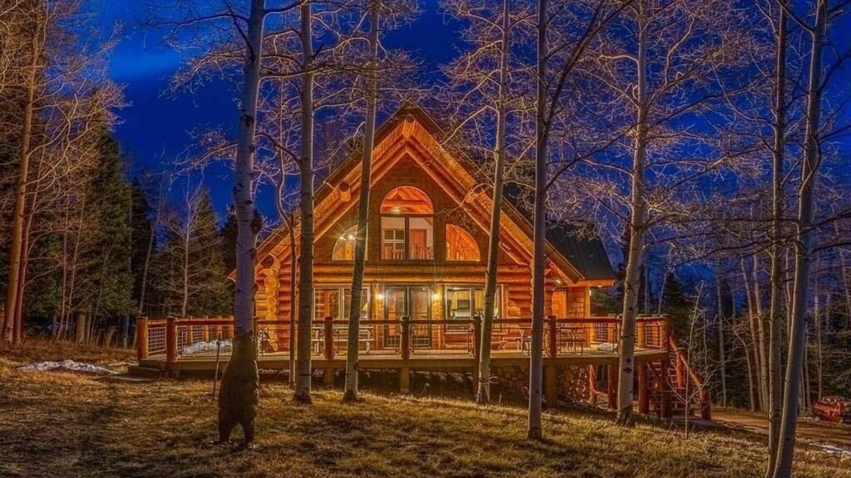 Westcliffe House | Luxury Log Home - Access to Rainbow Trail, Mountain Views, Private Pond & Creek!
