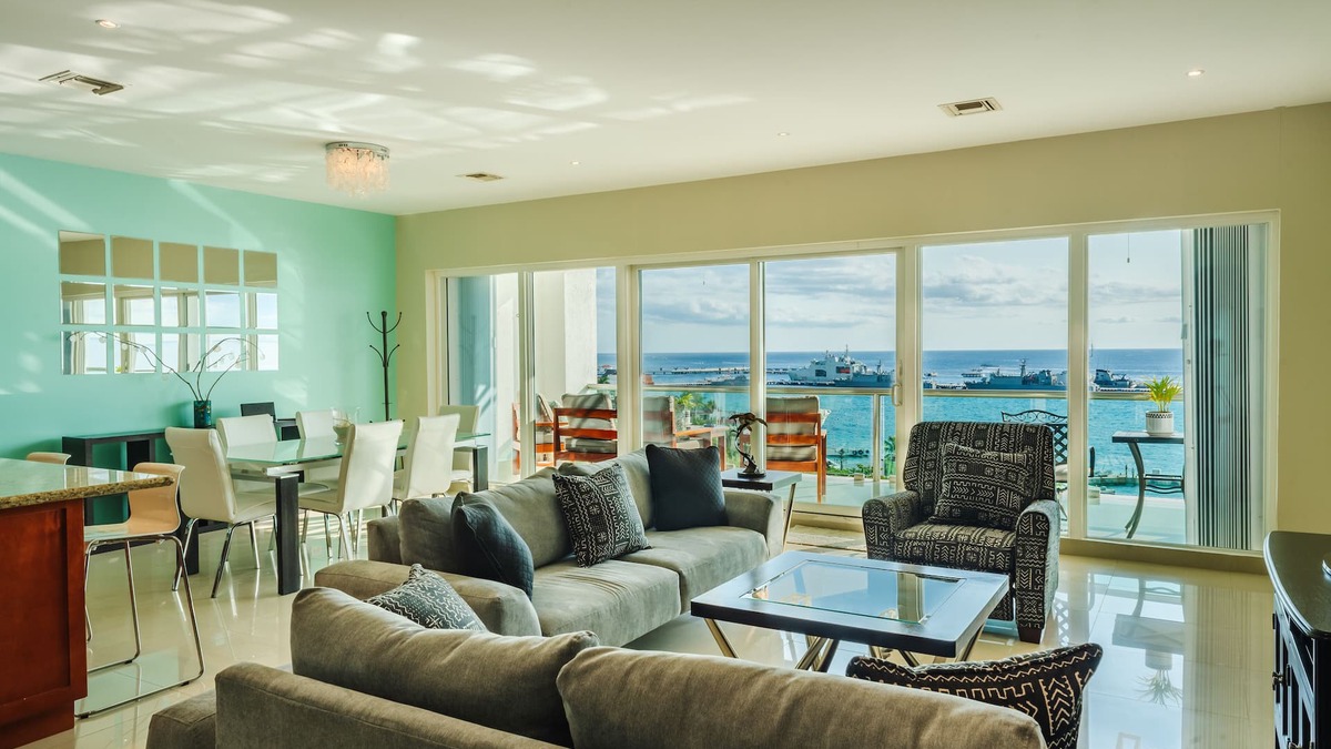 Cozumel Condo | LUXURY PENTHOUSE CONDO WITH NEW FURNITURE! AMAZING SEA VIEW, POOL & TENNIS