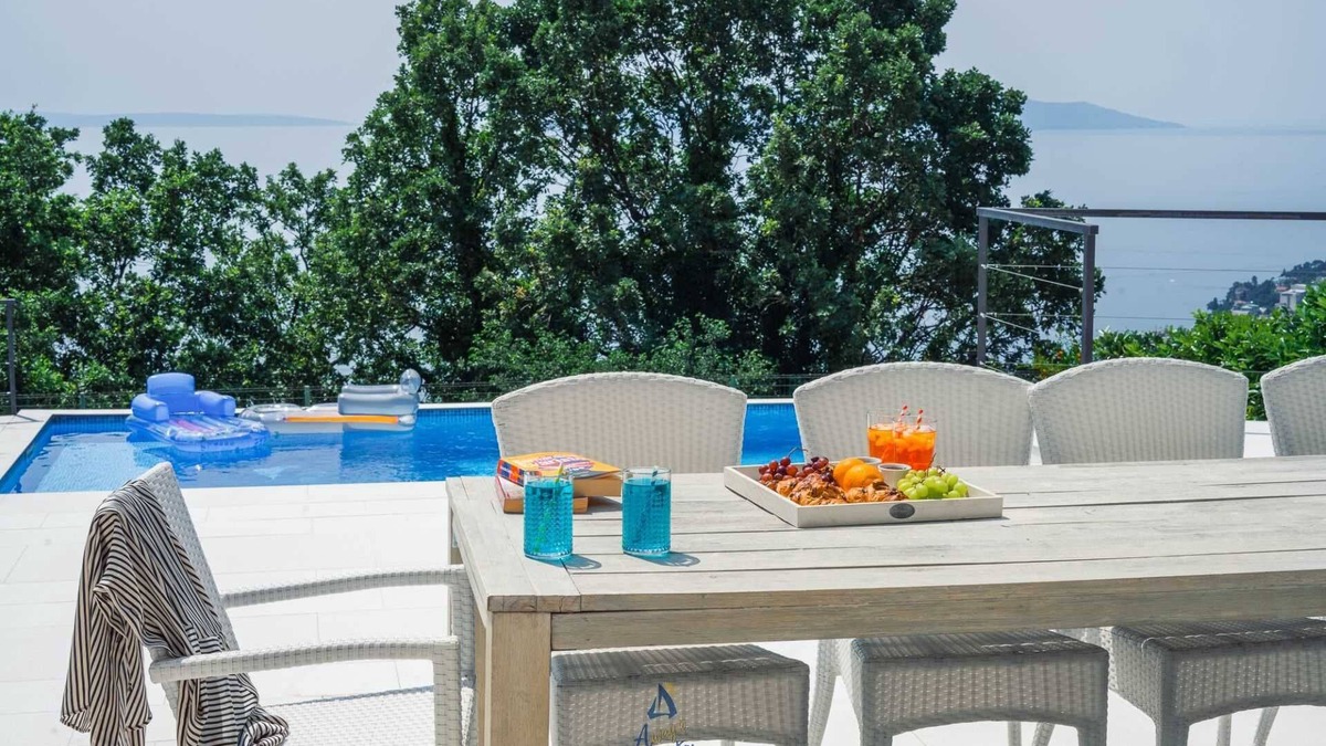 Pobri Villa | Luxury royal design villa for 10 with private pool and panoramic sea views