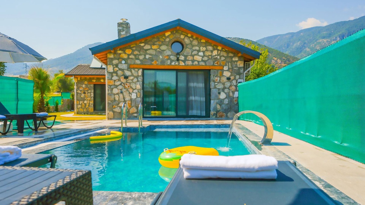 Fethiye House | Luxury Stone House with Heated indoor Pool Sauna and Turkish Bath in Fethiye