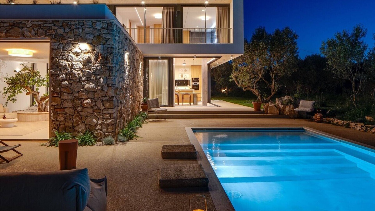 Gornje Selo Villa | Luxury Villa Authentic heated pool 56m2 sea view sauna jacuzzi bbq family