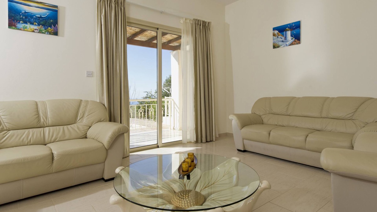 Kathikas Villa | Luxury villa on mountainside with sea views
