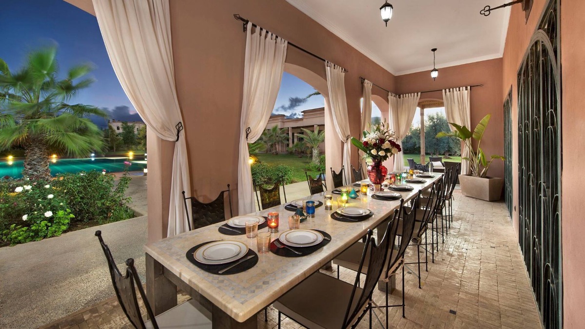 Aghouatim Villa | Luxury Villa P.Moon Marrakech 50 people with private olympic pool jaccuzi tennis