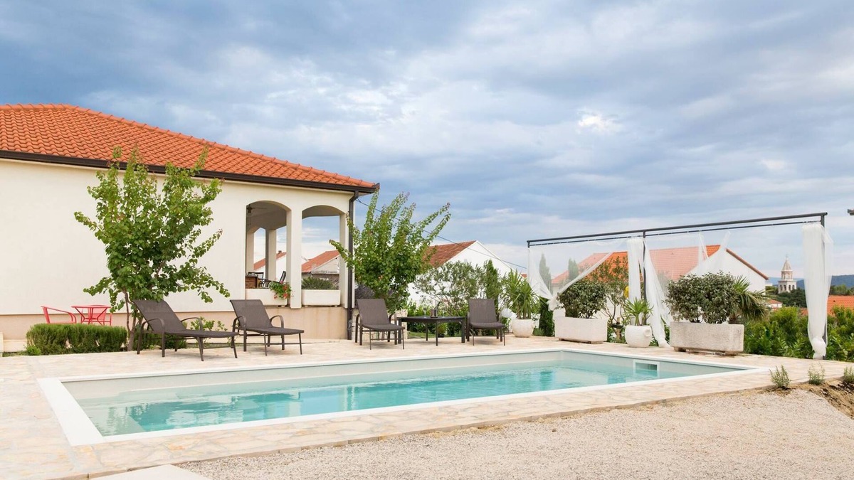 Kastel Gomilica Villa | Luxury Villa Sunny Garden With Private Heated Swimming Pool