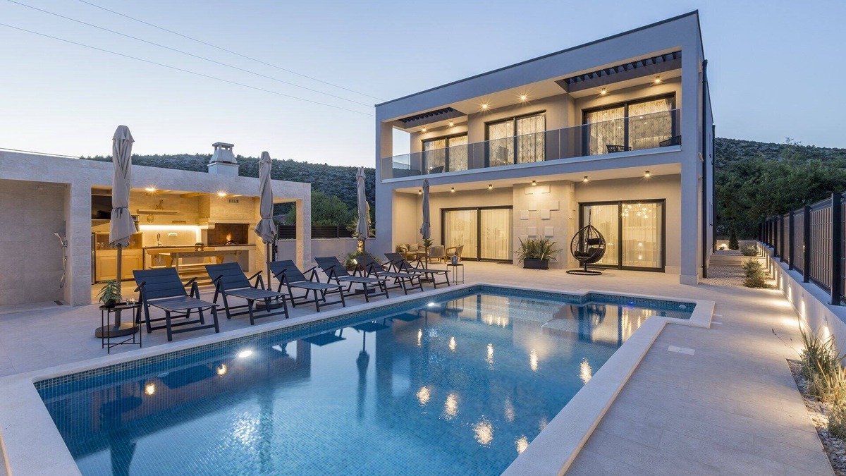 Marina Villa | Luxury Villa with gym and children`s playground near Split