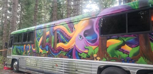 Douglas County House | Madrone Hideout - decked out bus!