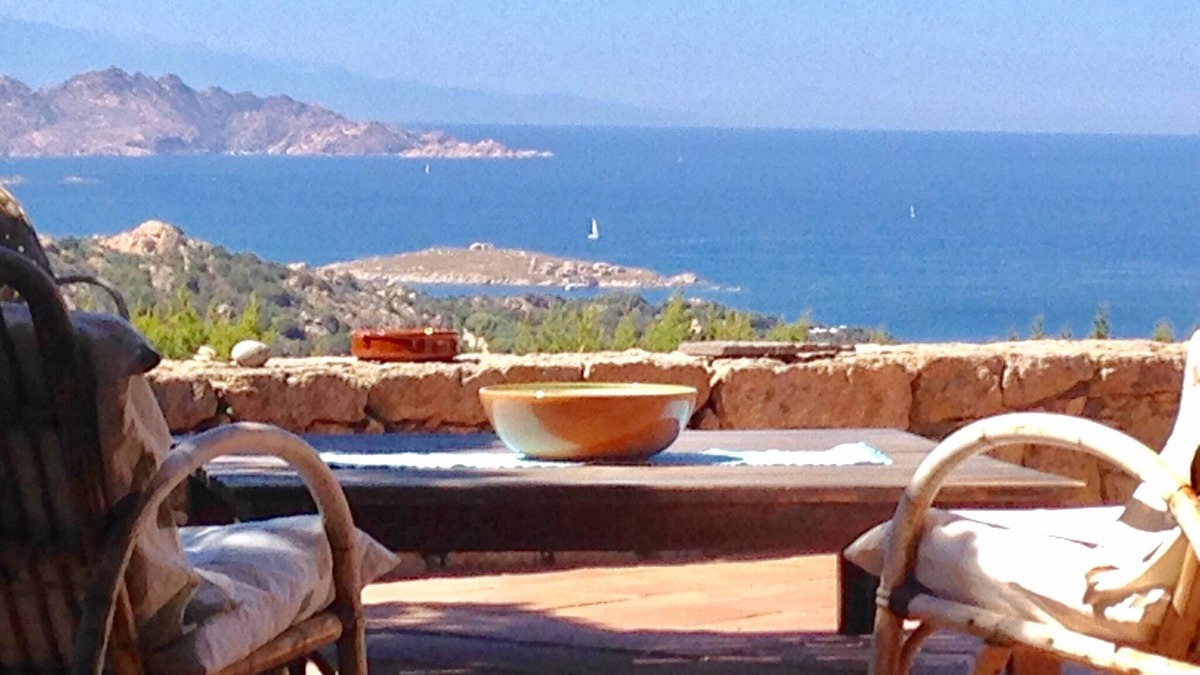 Liscia di Vacca Villa | Magical view from villa and pool over Costa Smeralda sea and islands
