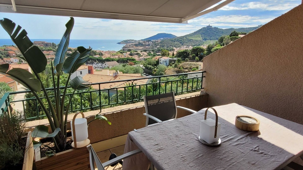 Collioure Apartment | Magnificent T3 with panoramic sea view.
