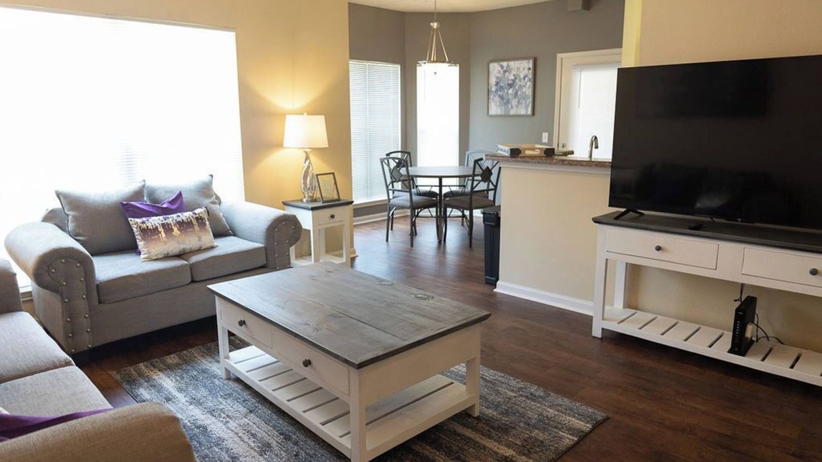 Tupelo Apartment | Magnolia Haven: 2BD/1BA Retreat w/Gym, Pool, BBQ Grill
