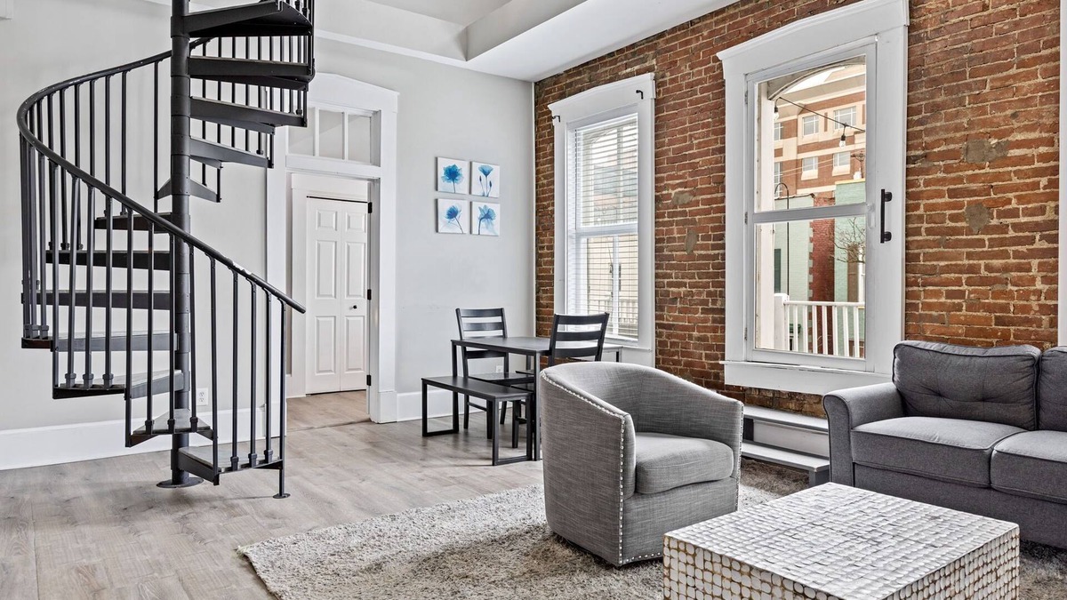 St. Charles Apartment | Main Street Balcony Apartment by StayLage!
