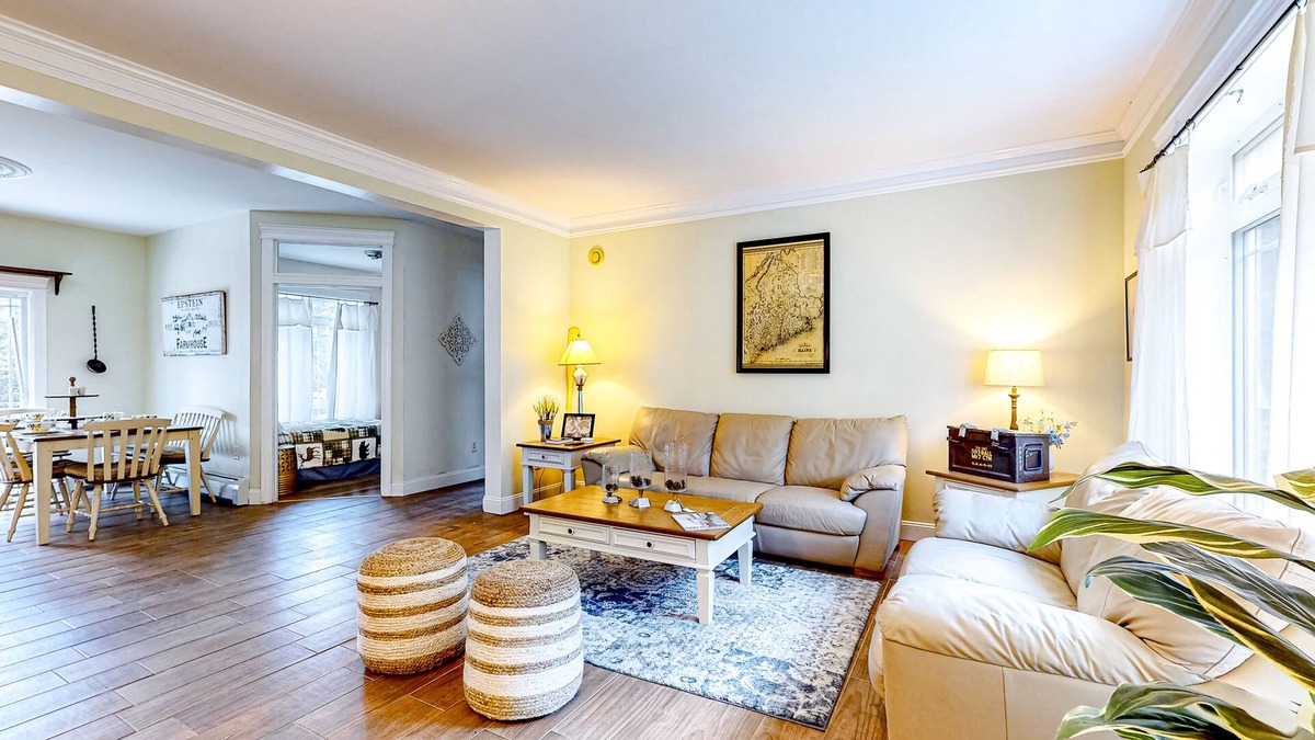 Holden House | Maine Country Getaway | Creekside house in Holden with deck & great location