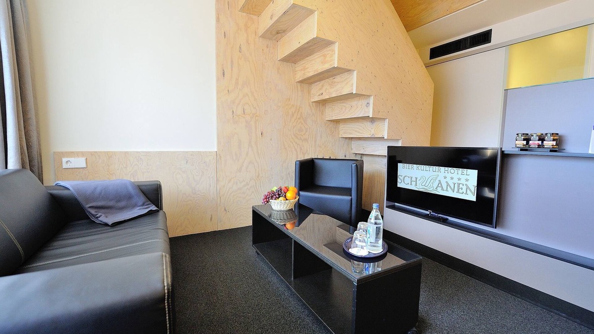 Ehingen Apartment | Maisonette Biersuite Premium-Kategorie, mit Klimaanlage, Loggia, Safe und WLAN