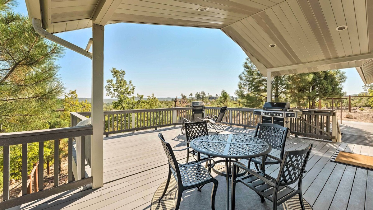 Timberland Acres House | Majestic Views & Wraparound Deck: Show Low Haven