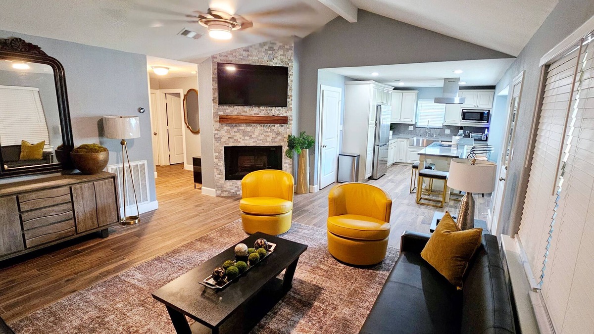 Cypress House | Mama’s Modern House is family and pet friendly, large yard, quartz countertops