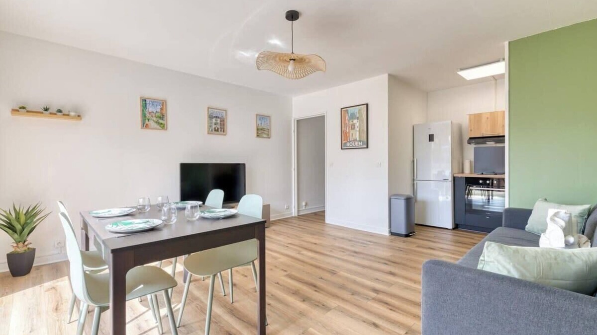Quartier Pasteur Apartment | Marine, votre F2 moderne à Rouen
