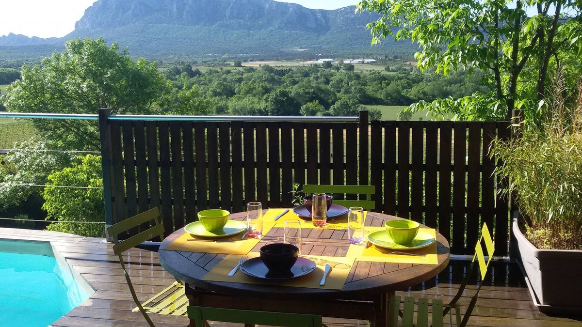 Notre-Dame-de-Londres Villa | Mas Des Biranques hamlet facing the Pic St Loup. Calm, charm,