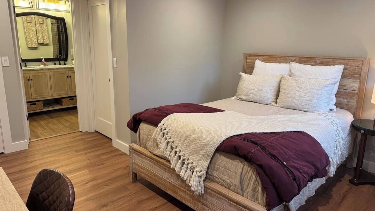 Humboldt Hill House | Master Bedroom Private Entrance and Patio Space