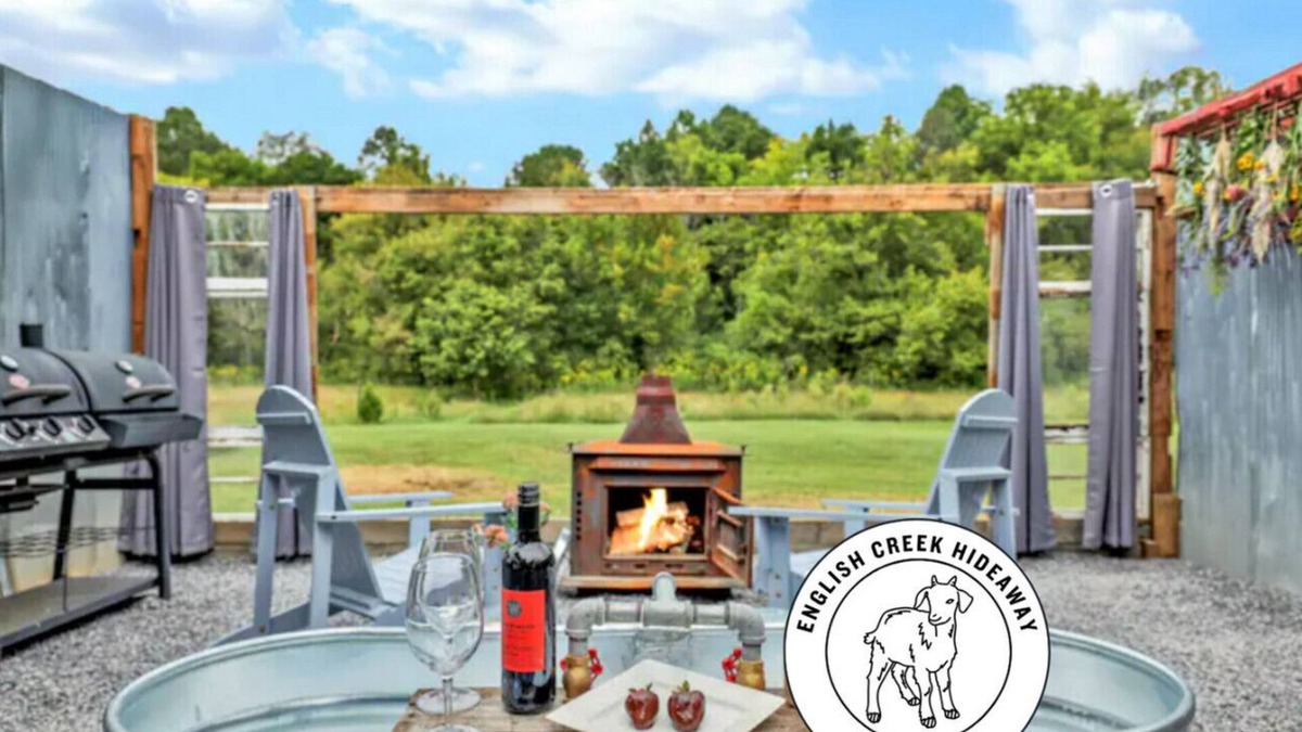 Newport House | Meadow View · Romantic Glamping Stay w/Barn, Outdoor Tub & Sauna