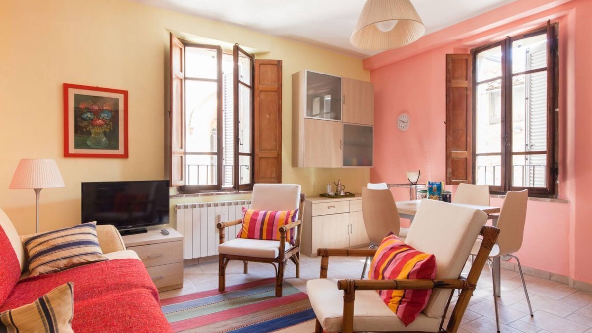 Compignano Apartment | Medieval village flat, second floor with Wi-Fi & aircon