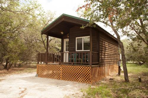 Lakehills Resort | Medina Lake Camping Resort Studio Cabin 2