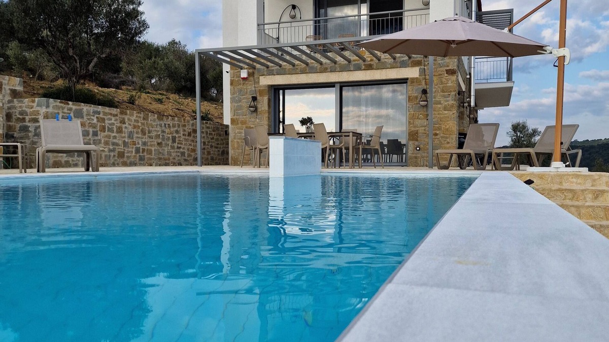 Foinikounta Villa | Meerblick und Bergblick, alleinstehendes Haus mit Pool, Barrierefrei im EG